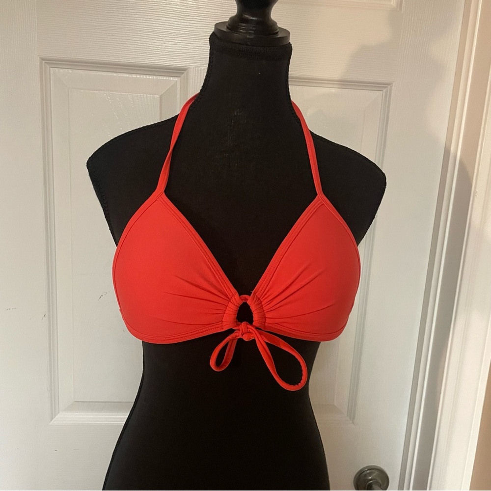 Red Halter Bikini Top